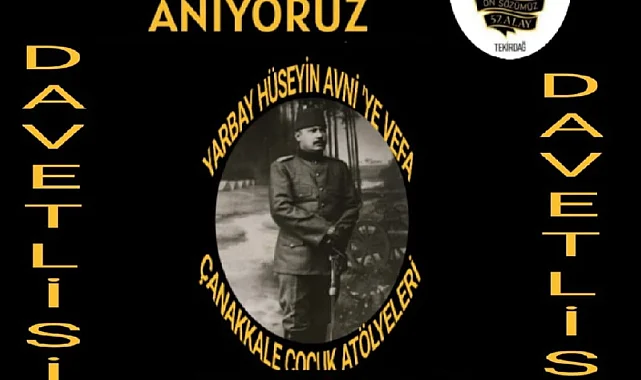 Hüseyin Avni Bey bugün Saray Belediyesi'nde anılacak