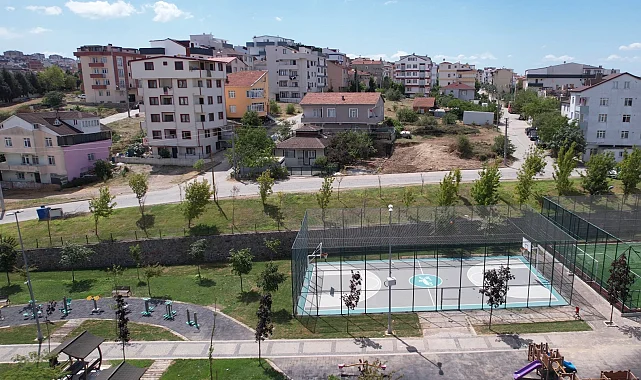 Huzur Parkı'na yeni spor sahası
