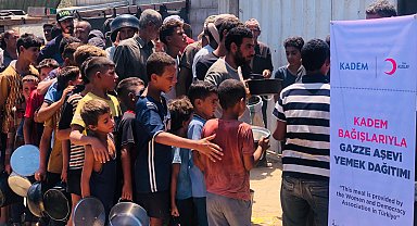 Kadem'den Kızılay'ın Gazze'deki aşevine destek