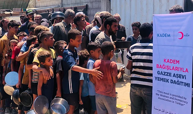 Kadem'den Kızılay'ın Gazze'deki aşevine destek