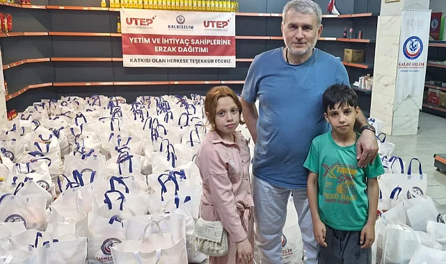 Kalbi Selim Derneği ve UTEP'ten 300 aileye gıda yardımı