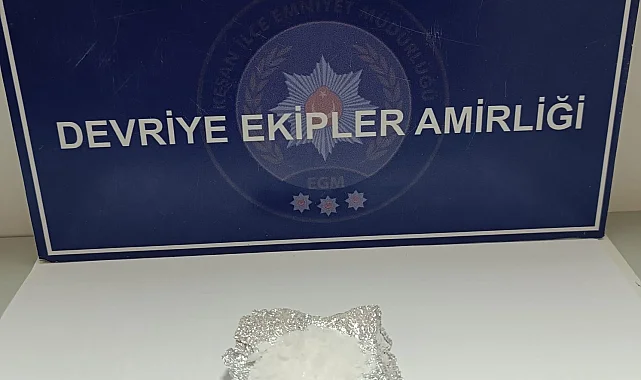 Keşan'da aranan şahısta metamfetamin bulundu