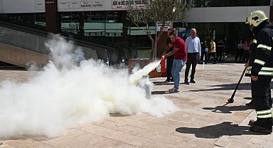 MASKİ'de gerçeği aratmayan yangın tatbikatı
