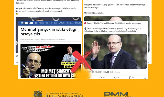Yine Bakan Şimşek, yine istifa iddiaları! Açıklama İletişim'den geldi