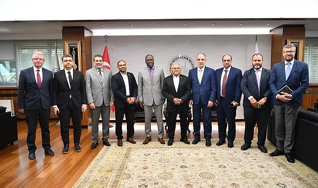 Başkan Büyükkılıç'a İslam Kalkınma Bankası Direktörü, Türkiye Direktörü ve Cidde heyetinden ziyaret