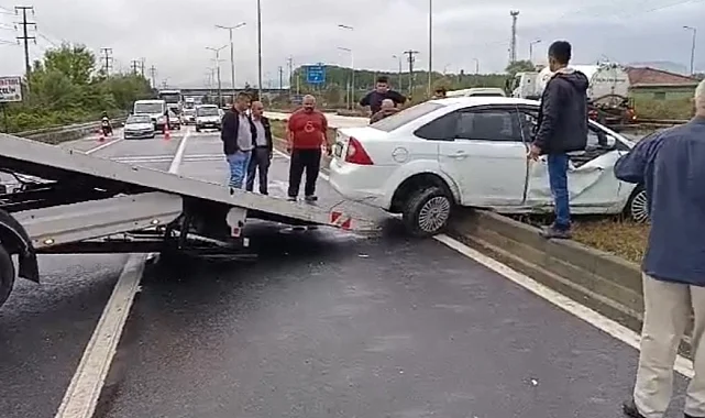 Düzce'de yağış kazayı beraberinde getirdi