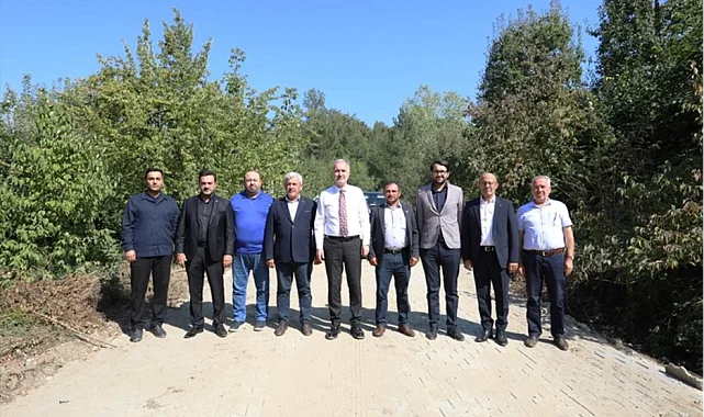 İnegöl Süle Mahallesi'nde parke taş ve arazi yolu çalışması tamamlandı