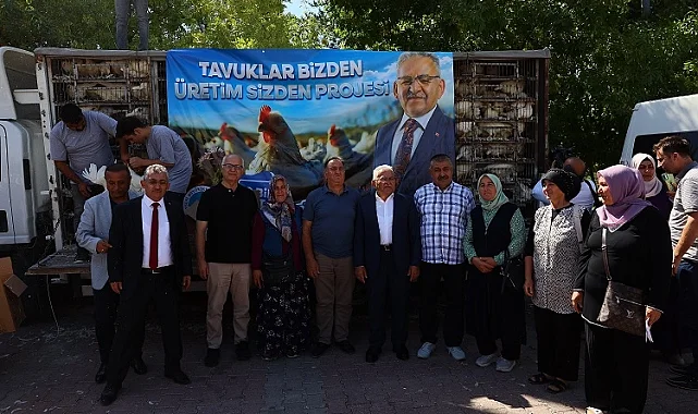 Kayseri Büyükşehir'den 'tavuk' desteği
