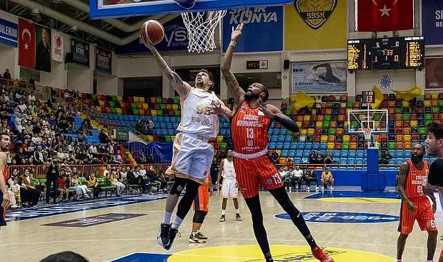 Konya Büyükşehir Belediyespor TBL'de ilk iç saha maçında galip