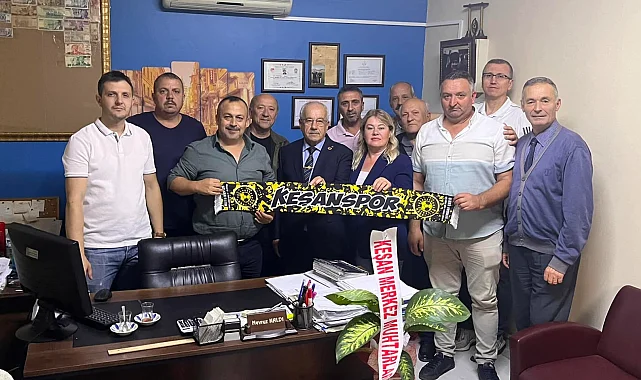 Mahalle muhtarlarından Keşanspor Başkanı Nevruz Kaldı'ya ziyaret