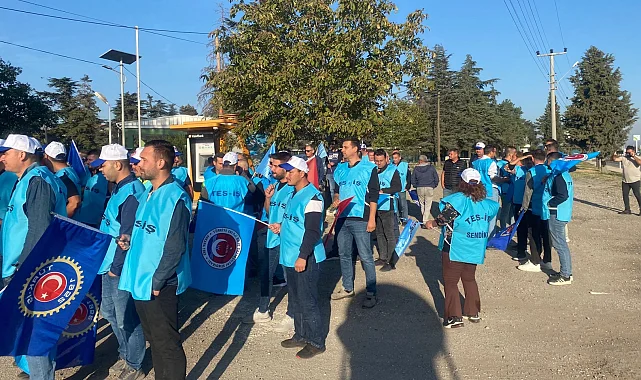 Tes-İş üyelerinden İpsala'da eylem