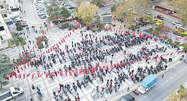 150 motorcudan Cumhuriyet Korteji