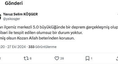 Adana Valisi Köşger: "Olumsuz bir durum yok"