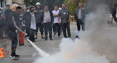Amasya'da hastanedeki tatbikat gerçeğini aratmadı