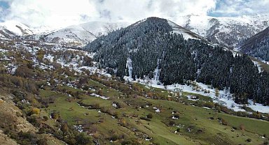 Artvin'de sonbahar ve kış manzaraları aynı karede