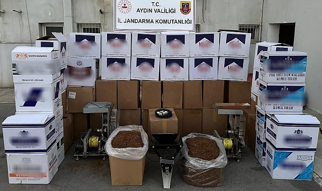 Aydın'da jandarma ekipleri 615 bin makaron ele geçirildi