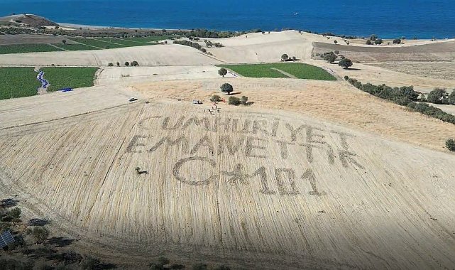 Ayvacık'ta köylülerden anlamı 29 Ekim videosu