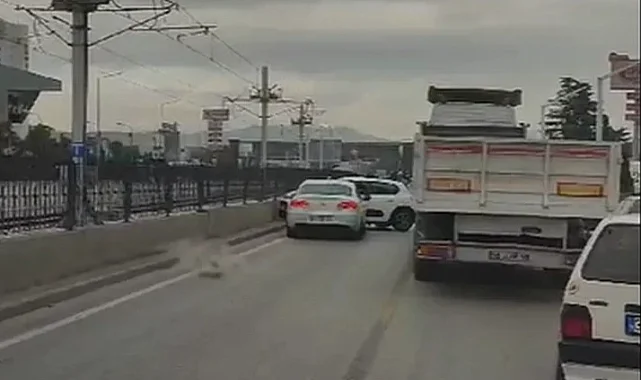 Bursa'da trafiği felç eden kaza