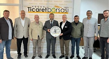 Çorlu Ticaret Borsası Başkanı Özer Cin'den Keşan Ticaret Borsası'na ziyaret