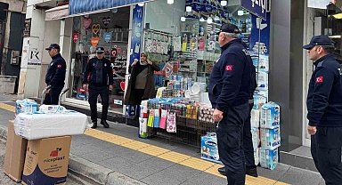 Çorum'da kaldırım işgallerine yönelik denetimler sürüyor