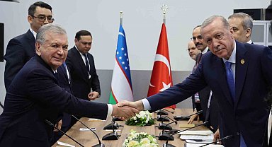Cumhurbaşkanı Erdoğan, Özbekistan Cumhurbaşkanı Mirziyoyev ile görüştü