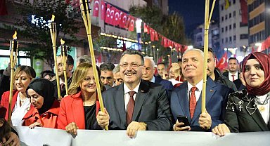 Cumhuriyet'in 101. yılına fener alayı damgası