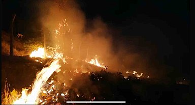 Darende'de iki ayrı noktada yangın paniği