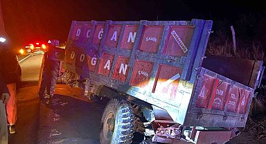 Hafif ticari araç ile traktör çarpıştı: 1 yaralı