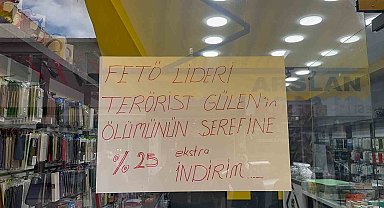 İznik'te Esnaf, Fethullah Gülen'in ölümüne özel indirim başlattı