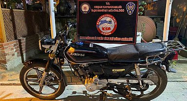 Keşan'da çalıntı motosiklet polisin kontrollerinde bulundu