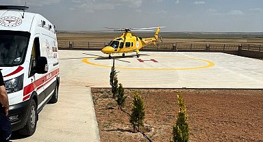 Konya'da kalp krizi geçiren hasta için hava ambulansı havalandı