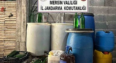 Mersin'de 640 litre sahte içki ele geçirildi
