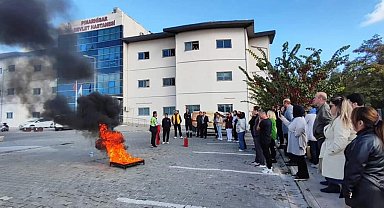 Pınarhisar Devlet Hastanesi'nde yangın tatbikatı