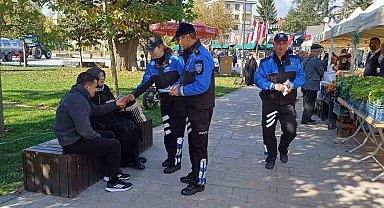 Polis kent merkezinde tek tek uyardı