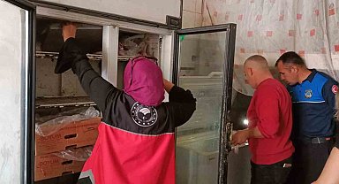 Sağlıksız şartlarda muhafaza edilen 220 kilo et imha edildi