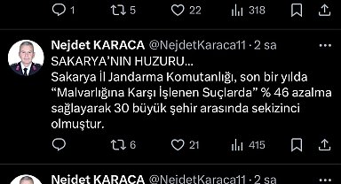 Sakarya hırsızlık vakalarının en çok azaldığı büyükşehir oldu