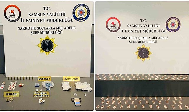 Samsun'da uyuşturucuyla yakalanan 2 kişi gözaltına alındı