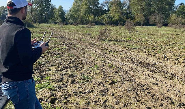 Selde hasar gören mera dron ile tohumlandı