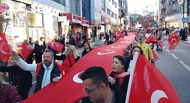 Tekirdağ'da Cumhuriyet Bayramı'nda 1 kilometrelik dev yürüyüş