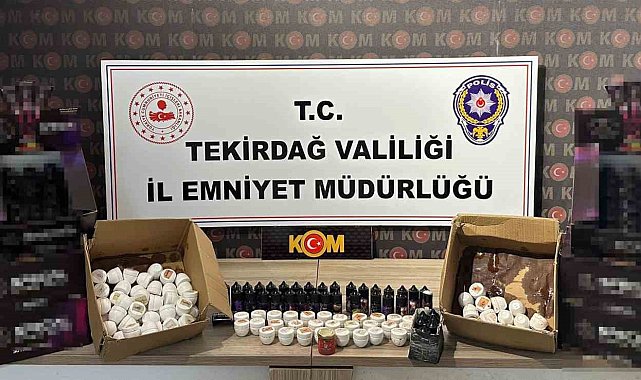 Tekirdağ'da kaçak tütün operasyonu: Elektronik likit ve bandrolsüz tütün ele geçirildi