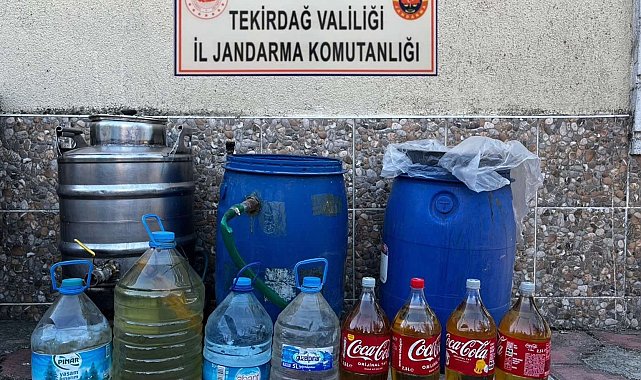 Tekirdağ'da kaçak tütün ve sahte içki operasyonu