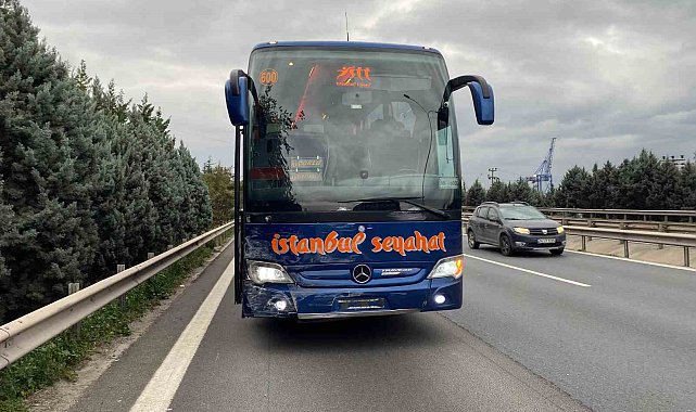 TEM'de ulaşımı aksatan kaza