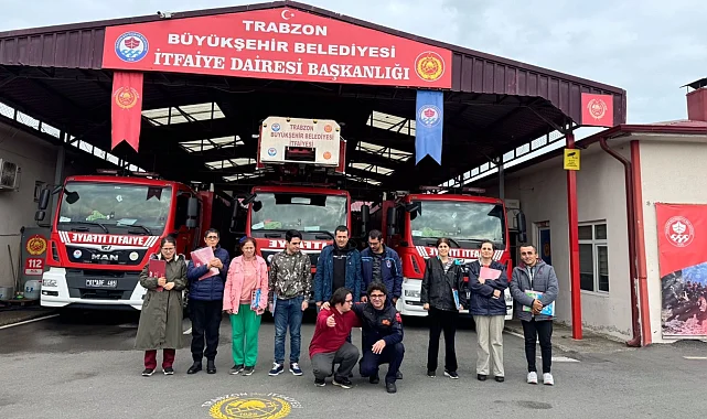 Trabzon Büyükşehir'den özel gereksinimli öğrencilere itfaiye eğitimi