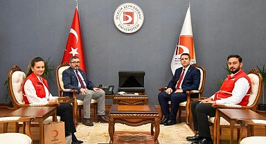 Türk Kızılay Bilecik Şube Başkanı Ateş'ten Rektör Kaplancıklı'ya ziyaret