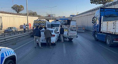 5 aracın karıştığı zincirleme trafik kazasında 1 kişi yaralandı