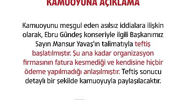ABB'den Ebru Gündeş konserine ilişkin açıklama