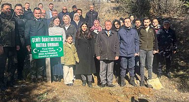 Adana'da kayanın altında kalarak hayatını kaybeden 4 öğretmen için kurulan hatıra ormanına ilk fidanlar dikildi