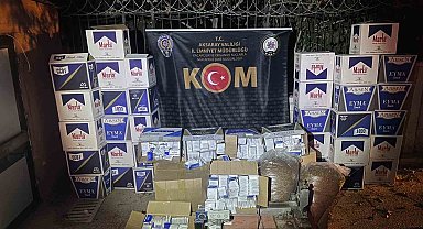 Aksaray'da kaçak sigara ve tütün operasyonu