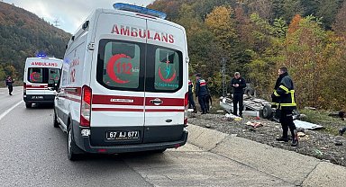 Alışverişten dönen yaşlı çift araçla takla attı
