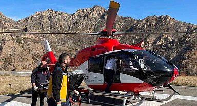 Ambulans helikopter 70 yaşındaki hasta için havalandı